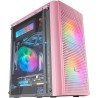 Mars Gaming MC300, Boîtier PC Gaming Compact MicroATX/Mini-ITX, 3X Ventilateurs 120mm FRGB, Panneau Avant Total-Mesh, Verre Trem