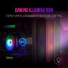 Mars Gaming MC300, Boîtier PC Gaming Compact MicroATX/Mini-ITX, 3X Ventilateurs 120mm FRGB, Panneau Avant Total-Mesh, Verre Trem