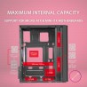 Mars Gaming MC300, Boîtier PC Gaming Compact MicroATX/Mini-ITX, 3X Ventilateurs 120mm FRGB, Panneau Avant Total-Mesh, Verre Trem
