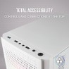 Mars Gaming MC300, Boîtier PC Gaming Compact MicroATX/Mini-ITX, 3X Ventilateurs 120mm FRGB, Panneau Avant Total-Mesh, Verre Trem