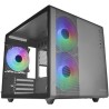 Mars Gaming MC-400, Boîtier Gaming Compact Micro-ATX, Fenêtre Latérale Complète Verre Trempé, 3X Ventilateurs FRGB 120mm, Pannea