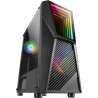 Mars Gaming MC777, Boîtier PC Gaming ATX, Miroir Infini ARGB, Verre Trempé, 2X Ventilateurs 120mm ARGB, Noir