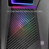 Mars Gaming MC777, Boîtier PC Gaming ATX, Miroir Infini ARGB, Verre Trempé, 2X Ventilateurs 120mm ARGB, Noir