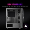 Mars Gaming MC777, Boîtier PC Gaming ATX, Miroir Infini ARGB, Verre Trempé, 2X Ventilateurs 120mm ARGB, Noir