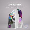 Mars Gaming MC777W, Boîtier PC Gaming ATX, Miroir Infini ARGB, Verre Trempé, 2X Ventilateurs 120mm ARGB, Blanc