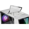 Mars Gaming MC777W, Boîtier PC Gaming ATX, Miroir Infini ARGB, Verre Trempé, 2X Ventilateurs 120mm ARGB, Blanc