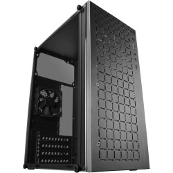 Mars Gaming MC-1000, Boîtier Compact MicroATX, Design Frontal Metal-Mesh, Fenêtre Latérale Intégrale, 1x Ventilateur FDB 80mm Ul