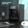 Mars Gaming MC-1000, Boîtier Compact MicroATX, Design Frontal Metal-Mesh, Fenêtre Latérale Intégrale, 1x Ventilateur FDB 80mm Ul