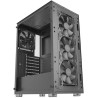 Mars Gaming MC-3000 Noir, Moyen-Tour Gaming ATX, Fenêtre Verre Trempé, Façade Metal-Mesh, 4 Ventilateurs 120mm