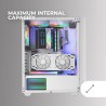 Mars Gaming MC-AIR, Boîtier Gaming ATX, 4X Ventilateurs FRGB Rainbow 120mm, Panneau Avant Mesh, Fenêtre Latérale en Verre Trempé