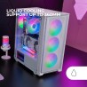 Mars Gaming MC-AIR, Boîtier Gaming ATX, 4X Ventilateurs FRGB Rainbow 120mm, Panneau Avant Mesh, Fenêtre Latérale en Verre Trempé