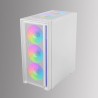 Mars Gaming MC-AIR, Boîtier Gaming ATX, 4X Ventilateurs FRGB Rainbow 120mm, Panneau Avant Mesh, Fenêtre Latérale en Verre Trempé