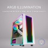 Mars Gaming MC-Art, Boîtier PC Gaming ATX, Double Vitrage Trempé Dessinable, ARGB 12 Modes, Ventilateur 12cm, Blanc