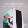 Mars Gaming MC-Art, Boîtier PC Gaming ATX, Double Vitrage Trempé Dessinable, ARGB 12 Modes, Ventilateur 12cm, Blanc