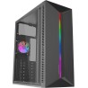 Mars Gaming MC-Blaze, Boîtier Gaming ATX, 1x Ventilateur FRGB Arrière 80mm, Bande LED RGB Frontale avec Effets Multiples, Fenêtr