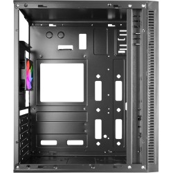 Mars Gaming MC-Blaze, Boîtier Gaming ATX, 1x Ventilateur FRGB Arrière 80mm, Bande LED RGB Frontale avec Effets Multiples, Fenêtr