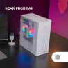 Mars Gaming MC-Blaze, Boîtier Gaming ATX, 1x Ventilateur FRGB Arrière 80mm, Bande LED RGB Frontale avec Effets Multiples, Fenêtr