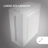 Mars Gaming MC-Blaze, Boîtier Gaming ATX, 1x Ventilateur FRGB Arrière 80mm, Bande LED RGB Frontale avec Effets Multiples, Fenêtr