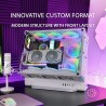 Mars Gaming MCB, Boîtier PC Gaming ATX XL, Custom Premium Edition, Structure Modulaire Double Chambre, Blanc