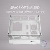 Mars Gaming MCB, Boîtier PC Gaming ATX XL, Custom Premium Edition, Structure Modulaire Double Chambre, Blanc
