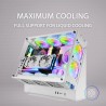 Mars Gaming MCB, Boîtier PC Gaming ATX XL, Custom Premium Edition, Structure Modulaire Double Chambre, Blanc