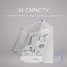 Mars Gaming MCB, Boîtier PC Gaming ATX XL, Custom Premium Edition, Structure Modulaire Double Chambre, Blanc
