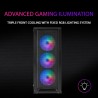 Mars Gaming MC-Titan, Boîtier Gaming RGB XXL ATX, Double Bande LED et Éclairage Frontal ARGB, Hub d'Éclairage + Télécommande, Co
