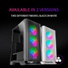 Mars Gaming MC-Titan, Boîtier Gaming RGB XXL ATX, Double Bande LED et Éclairage Frontal ARGB, Hub d'Éclairage + Télécommande, Co