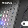 Mars Gaming MC-Core, Boîtier Gaming Ultrapcompact MicroATX, Design Frontal Metal-Mesh, 2X Ventilateurs FRGB 120mm, Fenêtre Latér