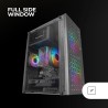 Mars Gaming MC-Core, Boîtier Gaming Ultrapcompact MicroATX, Design Frontal Metal-Mesh, 2X Ventilateurs FRGB 120mm, Fenêtre Latér