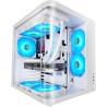 Mars Gaming MC-CURV, Boîtier Gaming ATX, Triple Verre Trempé Courbé Continu l’Avant et sur Le Côté, Structure à Double Chambre, 