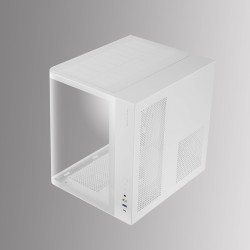 Mars Gaming MC-CURV, Boîtier Gaming ATX, Triple Verre Trempé Courbé Continu l’Avant et sur Le Côté, Structure à Double Chambre, 