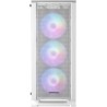 Mars Gaming MCCW, Boîtier PC ATX, Panneau Avant Metal-Mesh, Verre Trempé, 3 Ventilateurs Frontaux FRGB 120mm, Blanc