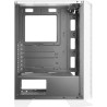 Mars Gaming MCCW, Boîtier PC ATX, Panneau Avant Metal-Mesh, Verre Trempé, 3 Ventilateurs Frontaux FRGB 120mm, Blanc