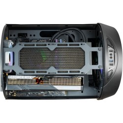 Mars Gaming MC-Cylon, Boîtier Gaming MicroATX, Design Cylindrique de Turbine, Verre Trempé et Fenêtre Supérieure Panoramique Cou