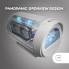 Mars Gaming MC-Cylon, Boîtier Gaming MicroATX, Design Cylindrique de Turbine, Verre Trempé et Fenêtre Supérieure Panoramique Cou