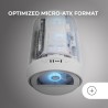 Mars Gaming MC-Cylon, Boîtier Gaming MicroATX, Design Cylindrique de Turbine, Verre Trempé et Fenêtre Supérieure Panoramique Cou