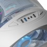 Mars Gaming MC-Cylon, Boîtier Gaming MicroATX, Design Cylindrique de Turbine, Verre Trempé et Fenêtre Supérieure Panoramique Cou