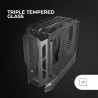 Mars Gaming MC-Edge, Boîtier Gaming ATX, Design Open Air, Triple Panneau Verre Trempé, Boîtier PC Moyen Tour, Support Refroidiss