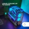 Mars Gaming MC-Edge, Boîtier Gaming ATX, Design Open Air, Triple Panneau Verre Trempé, Boîtier PC Moyen Tour, Support Refroidiss