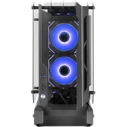 Mars Gaming MC-Edge, Boîtier Gaming ATX, Design Open Air, Triple Panneau Verre Trempé, Boîtier PC Moyen Tour, Support Refroidiss