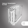 Mars Gaming MC-Edge, Boîtier Gaming ATX, Design Open Air, Triple Panneau Verre Trempé, Boîtier PC Moyen Tour, Support Refroidiss