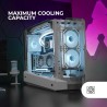 Mars Gaming MC-Edge, Boîtier Gaming ATX, Design Open Air, Triple Panneau Verre Trempé, Boîtier PC Moyen Tour, Support Refroidiss