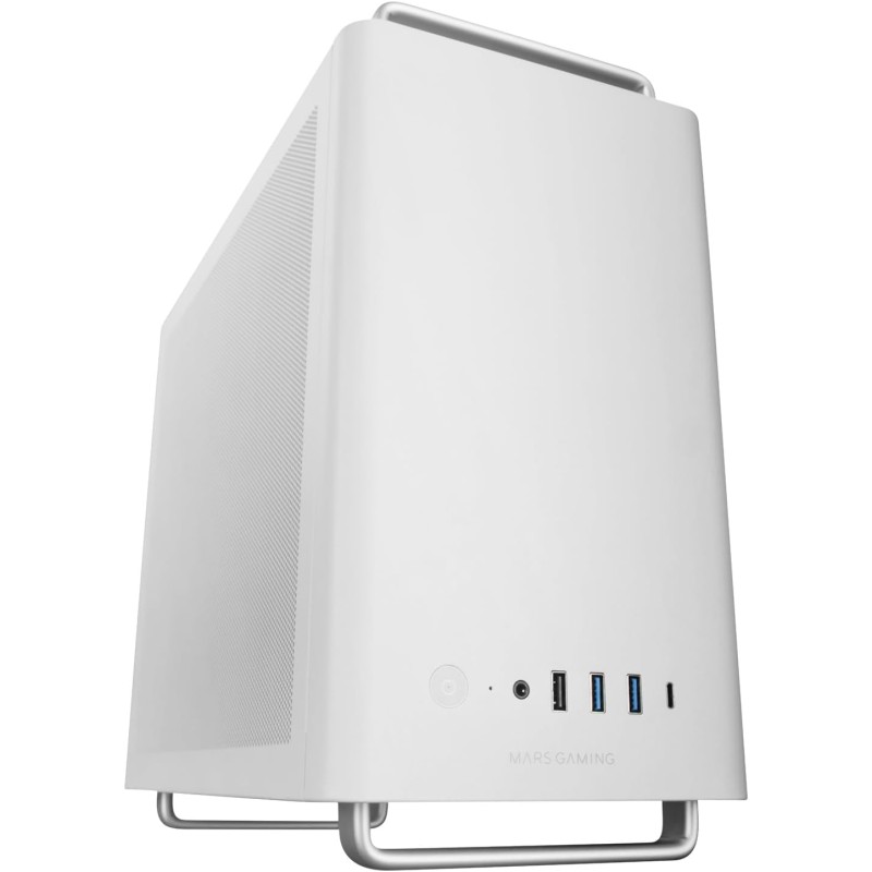 Mars Gaming MC-ELITE, Boîtier PC Micro-ATX Métal Haute Performance, Design Mesh Latéral et Supérieur, 3 Ventilateur FDB, Mini To