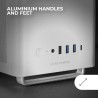 Mars Gaming MC-ELITE, Boîtier PC Micro-ATX Métal Haute Performance, Design Mesh Latéral et Supérieur, 3 Ventilateur FDB, Mini To