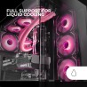 Mars Gaming MC-Fusion, Boîtier Gaming ATX, Fenêtre Latérale Complète et Façade Verre Trempé Courbé Continu, Semi-Tour PC Double 