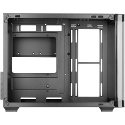 Mars Gaming MC-FUSIONM, Boîtier Gaming Micro-ATX, Fenêtre Latérale et Façade Verre Trempé Courbé Continu, Mini-Tour PC Double Ch