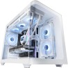 Mars Gaming MC-FUSIONM, Boîtier Gaming Micro-ATX, Fenêtre Latérale et Façade Verre Trempé Courbé Continu, Mini-Tour PC Double Ch