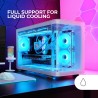 Mars Gaming MC-FUSIONM, Boîtier Gaming Micro-ATX, Fenêtre Latérale et Façade Verre Trempé Courbé Continu, Mini-Tour PC Double Ch