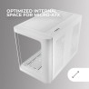 Mars Gaming MC-FUSIONM, Boîtier Gaming Micro-ATX, Fenêtre Latérale et Façade Verre Trempé Courbé Continu, Mini-Tour PC Double Ch